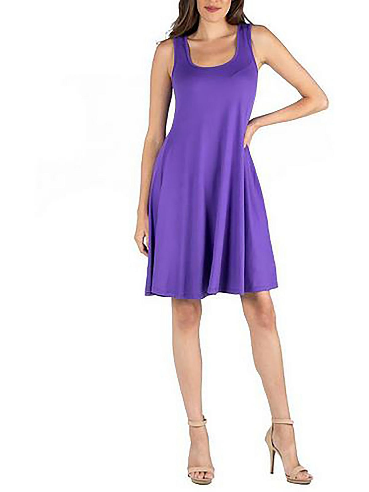 

Женское цельное платье с круглым вырезом 24seven Comfort Apparel, фиолетовый