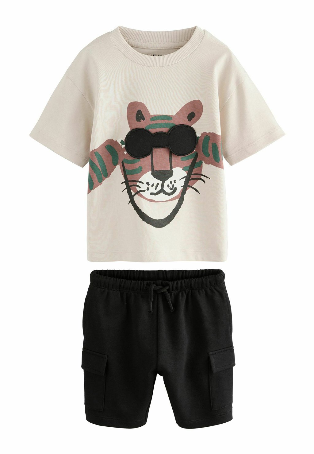 

Футболка с принтом SHORT SLEEVE UTILITY SET Next, бежевый