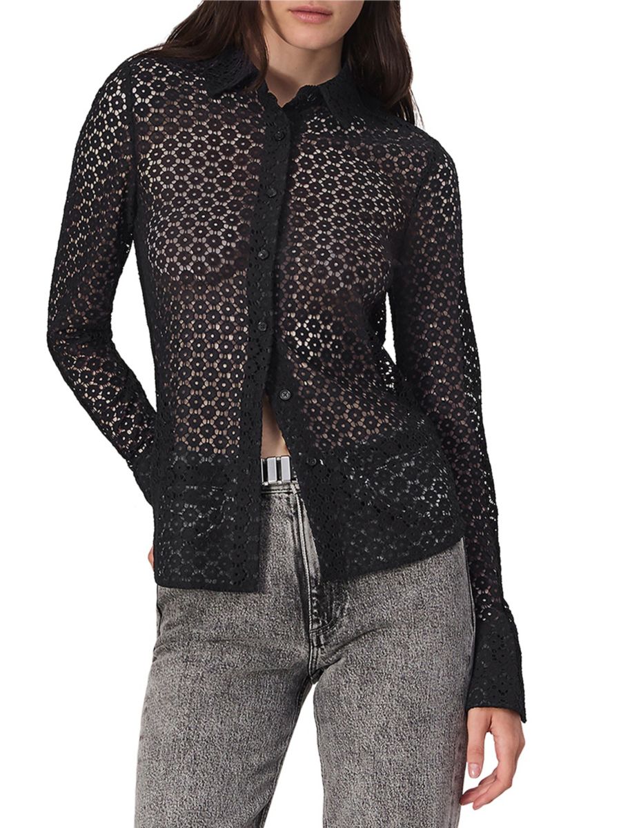 

Кружевная рубашка Иветт rag & bone, черный