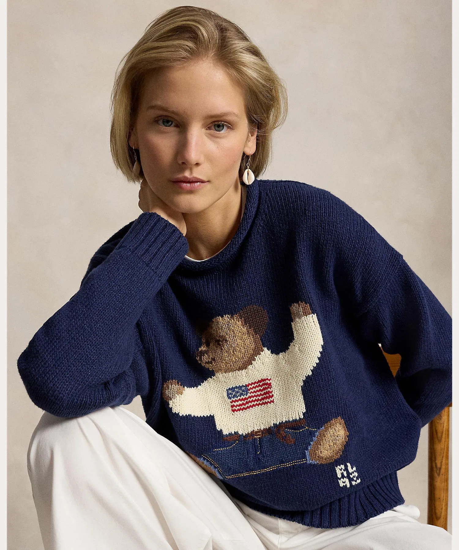 Свитер с высоким воротником Polo Bear