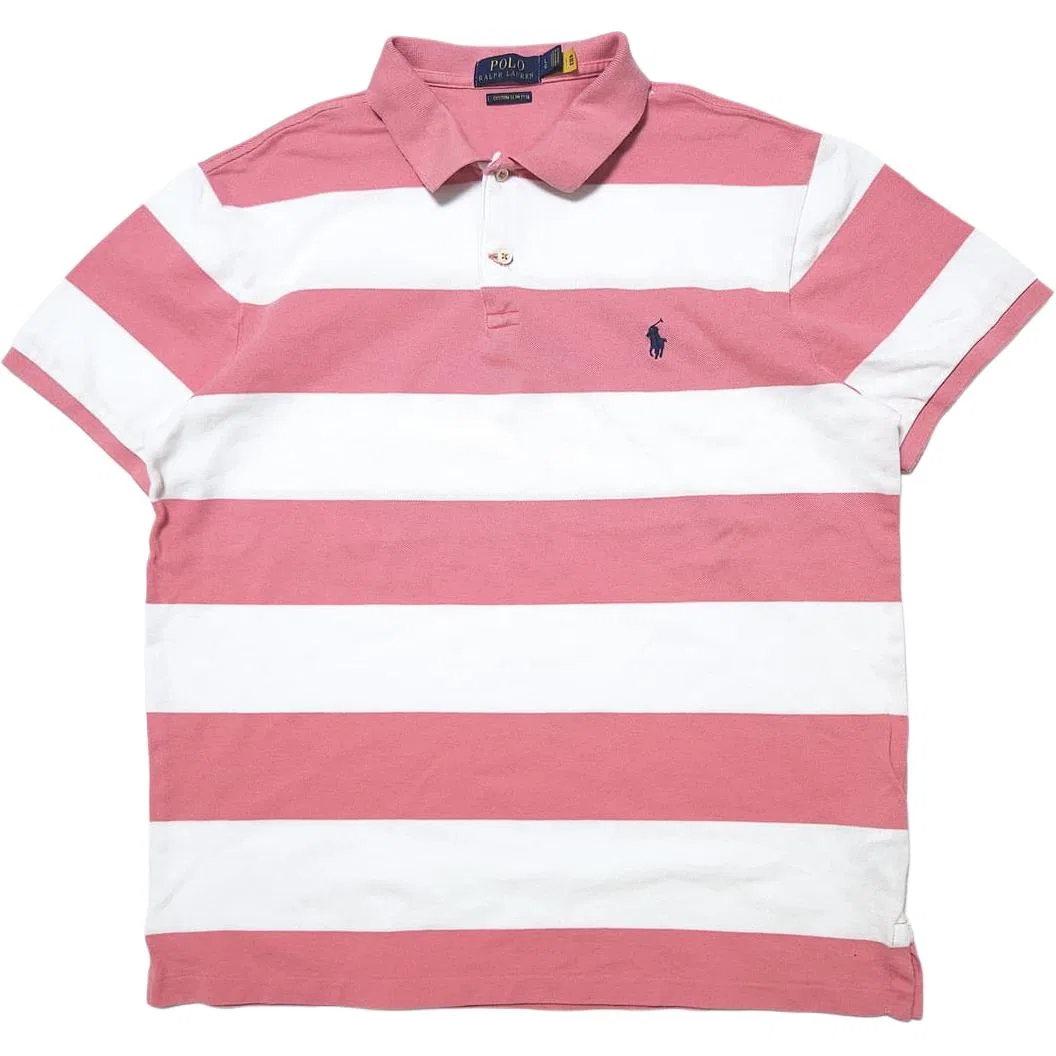 Поло Polo Ralph Lauren Custom Slim Fit розовое мужское