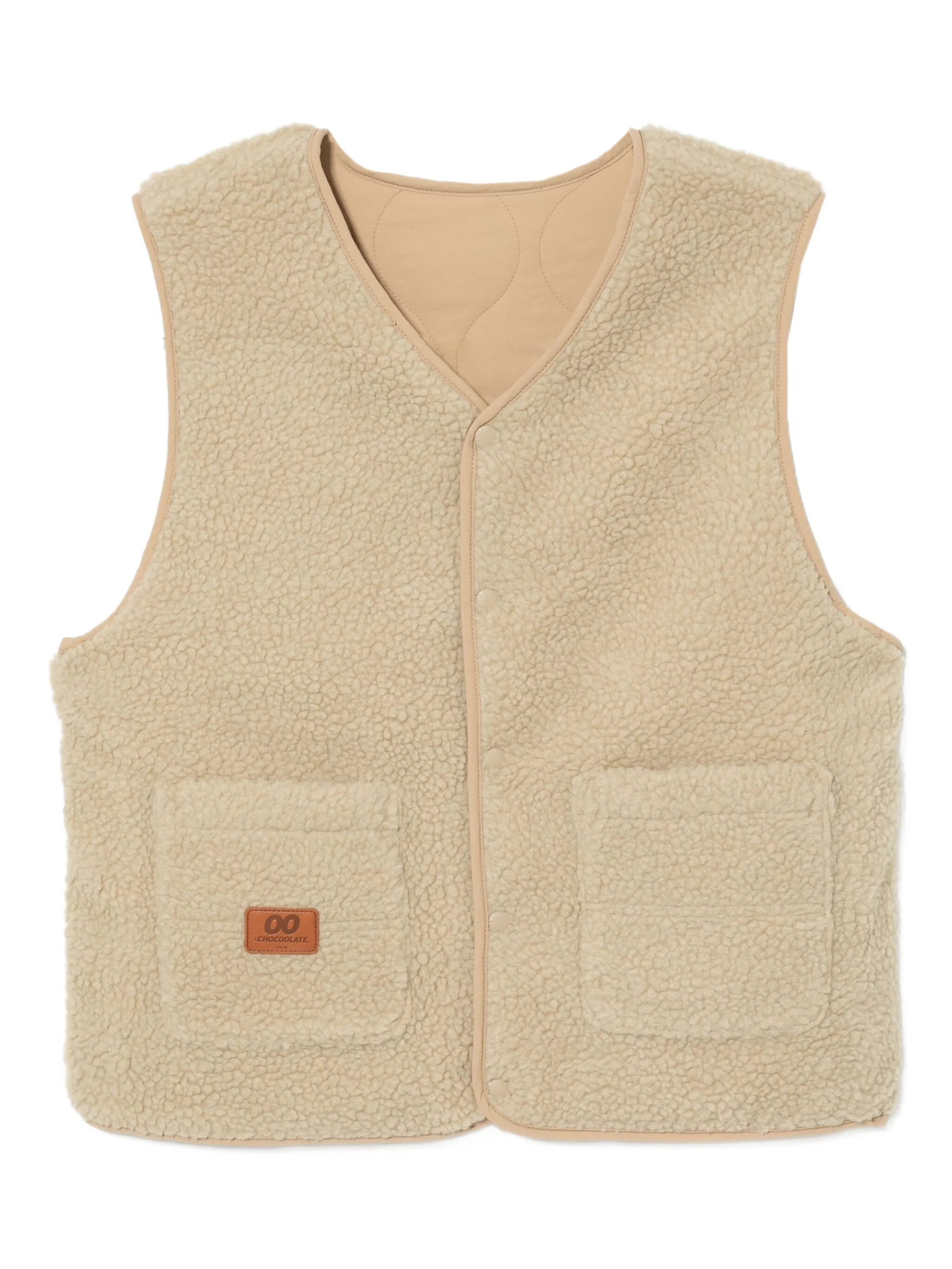 

Жилет с нашивкой-логотипом Chocoolate, бежевый