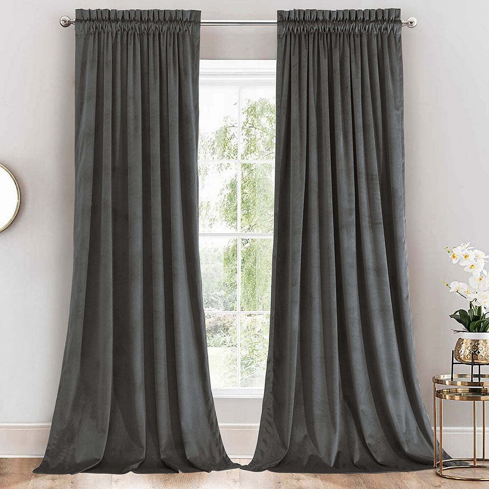 

Карманные панели для карнизов из тяжелого бархата (набор из 2 шт.) Egyptian Linens, кремовый