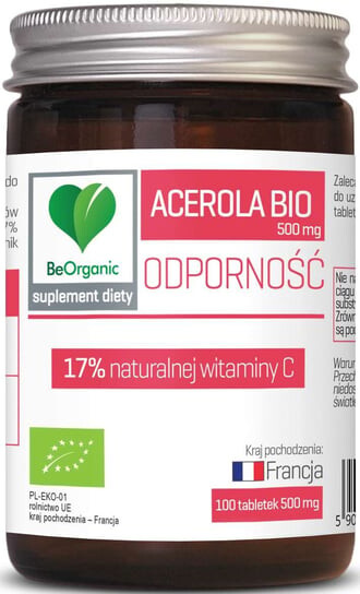 

Ацерола БИО 17% витамин С, 500 мг BeOrganic 100 таблеток BeOrganic