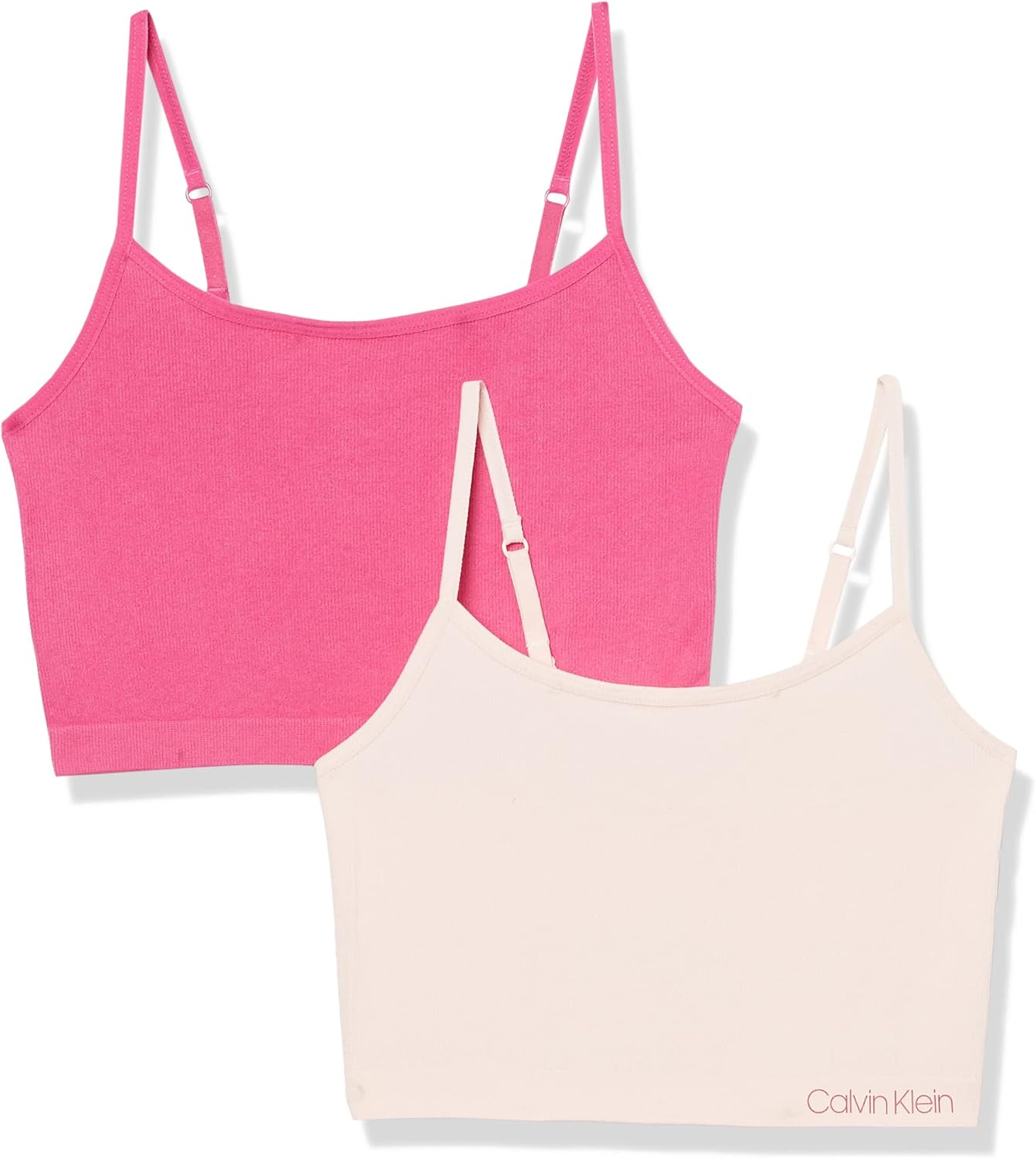 

Calvin Klein Girls Seamless Brami, 2 шт., Crystal Pink/Fuschia Fedora