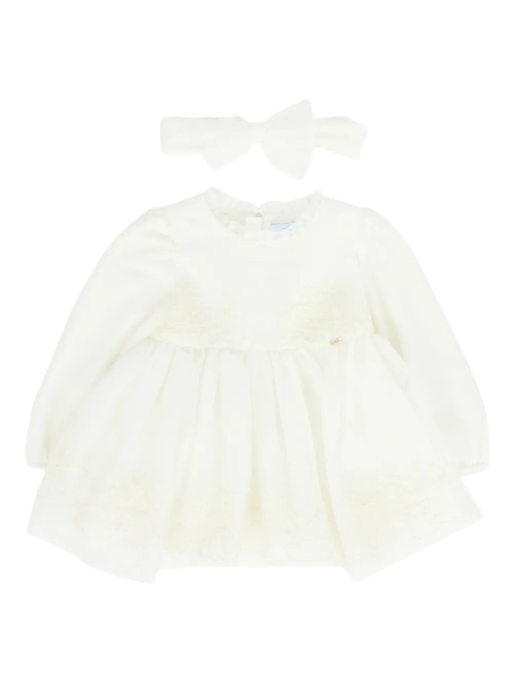 

Кружевное платье с вышивкой (набор из двух) Mayoral, нейтральный