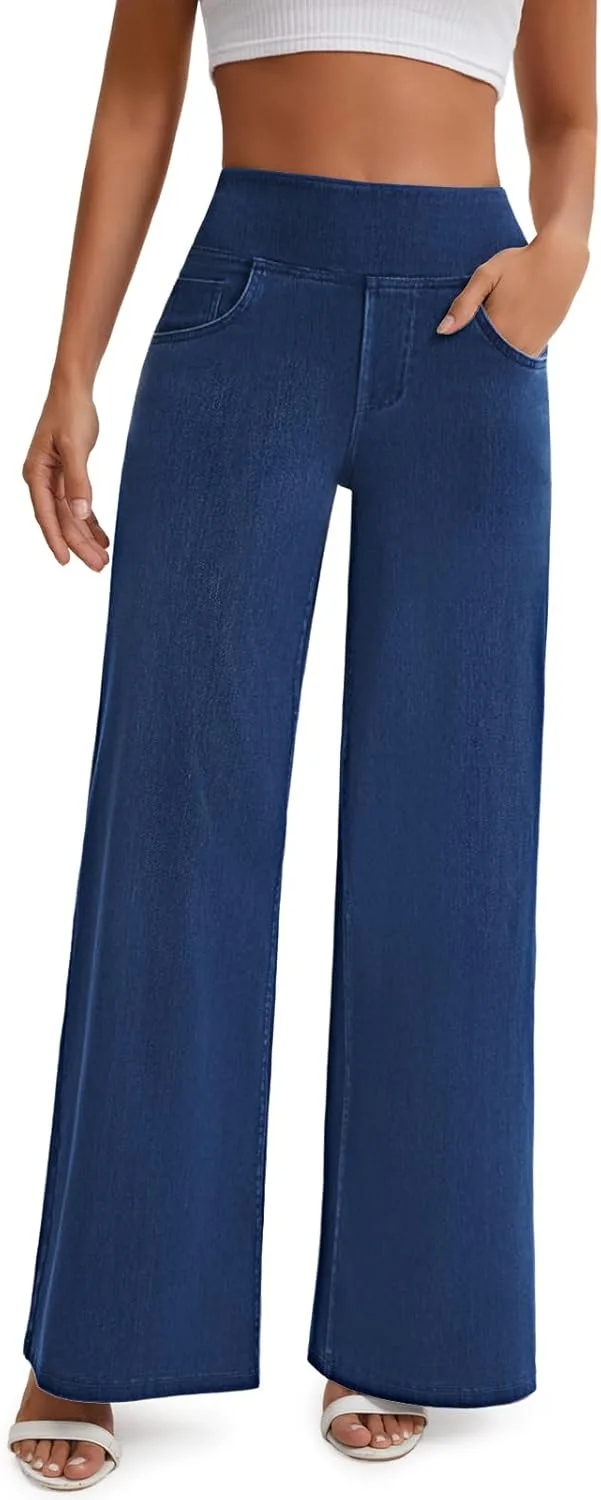 

Женские джинсы Wide Leg с высокой посадкой и эластичным поясом Jeavia