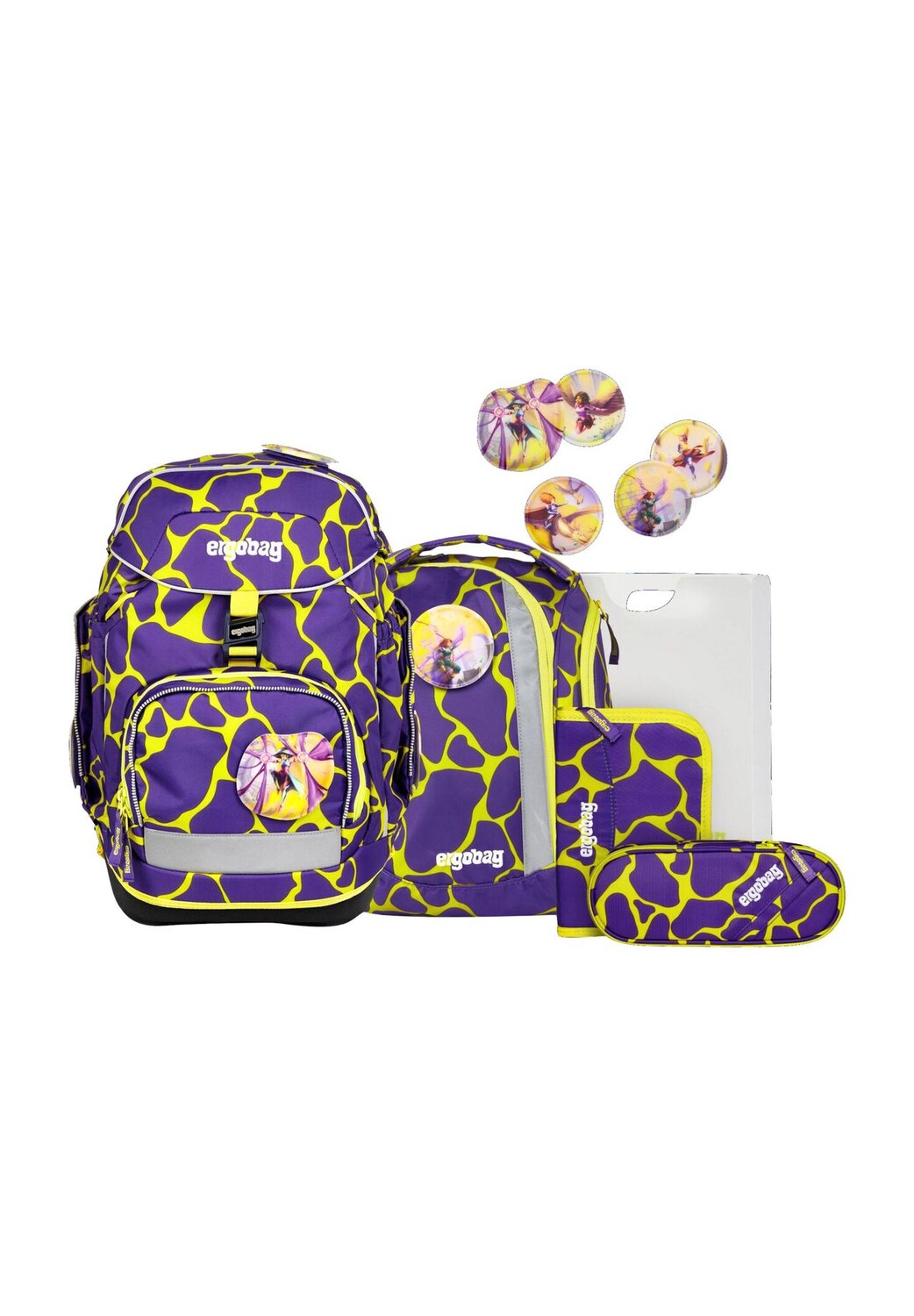 

Набор школьных рюкзаков, 6 шт ergobag, цвет Hellgel