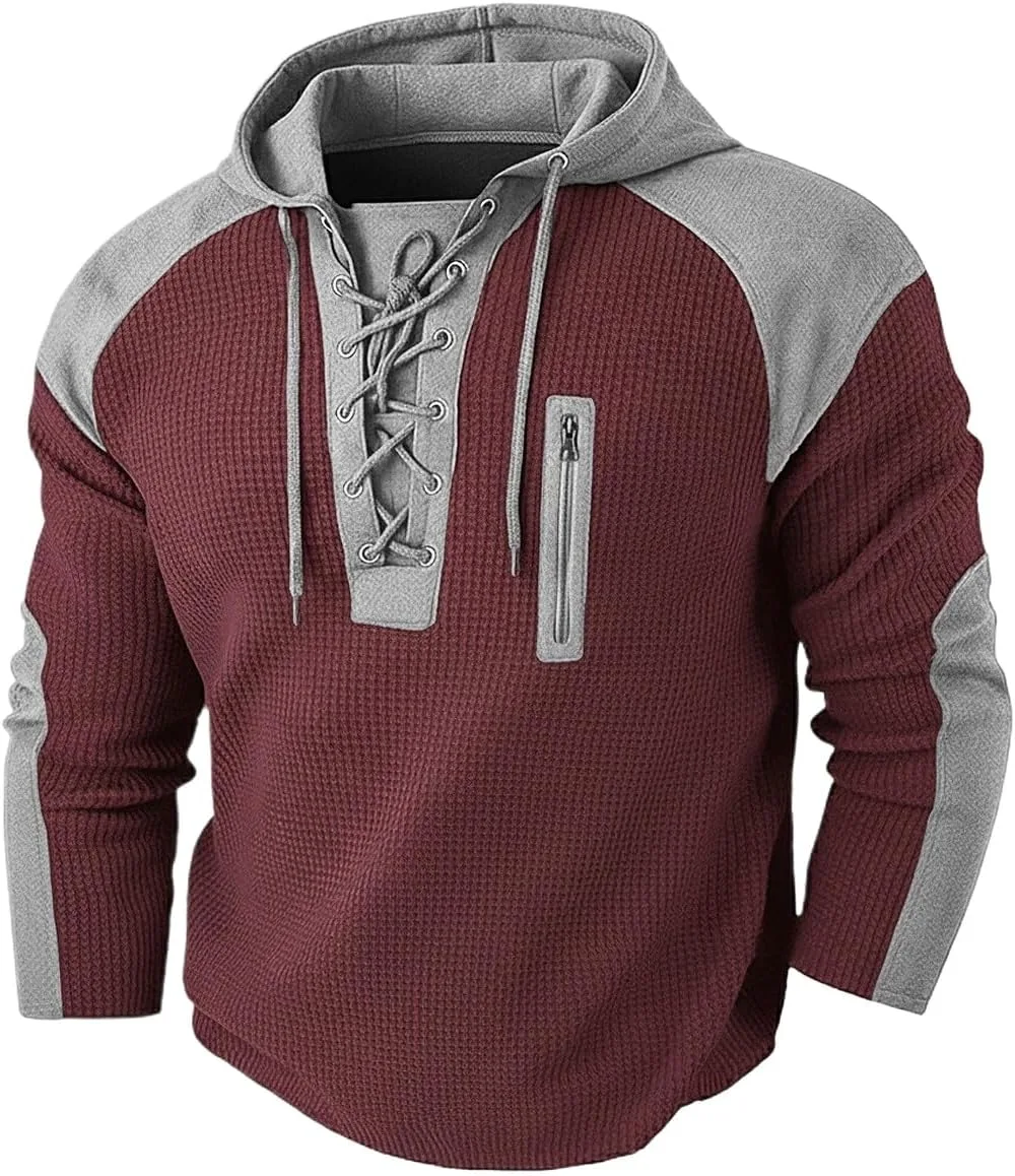 

Мужская толстовка с капюшоном и шнурком, с вставками из искусственной замши ZGHQHCDRH