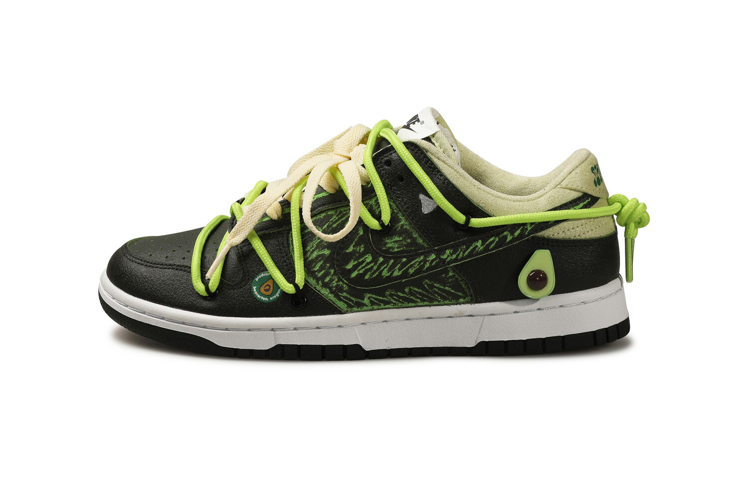 

Кроссовки Nike Dunk Skateboarding Shoes Women's Low-top Black/green, зеленый
