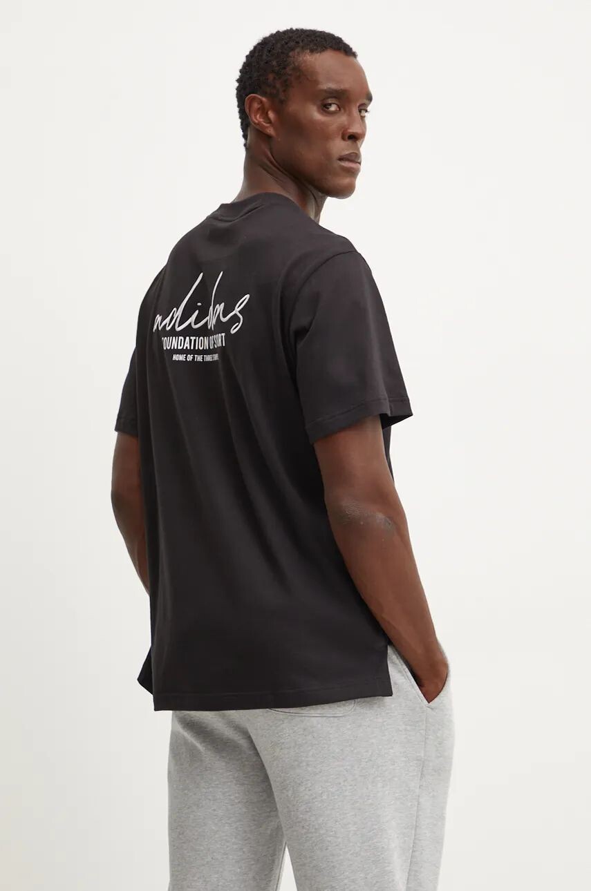 

Хлопковая футболка adidas Essentials, черный