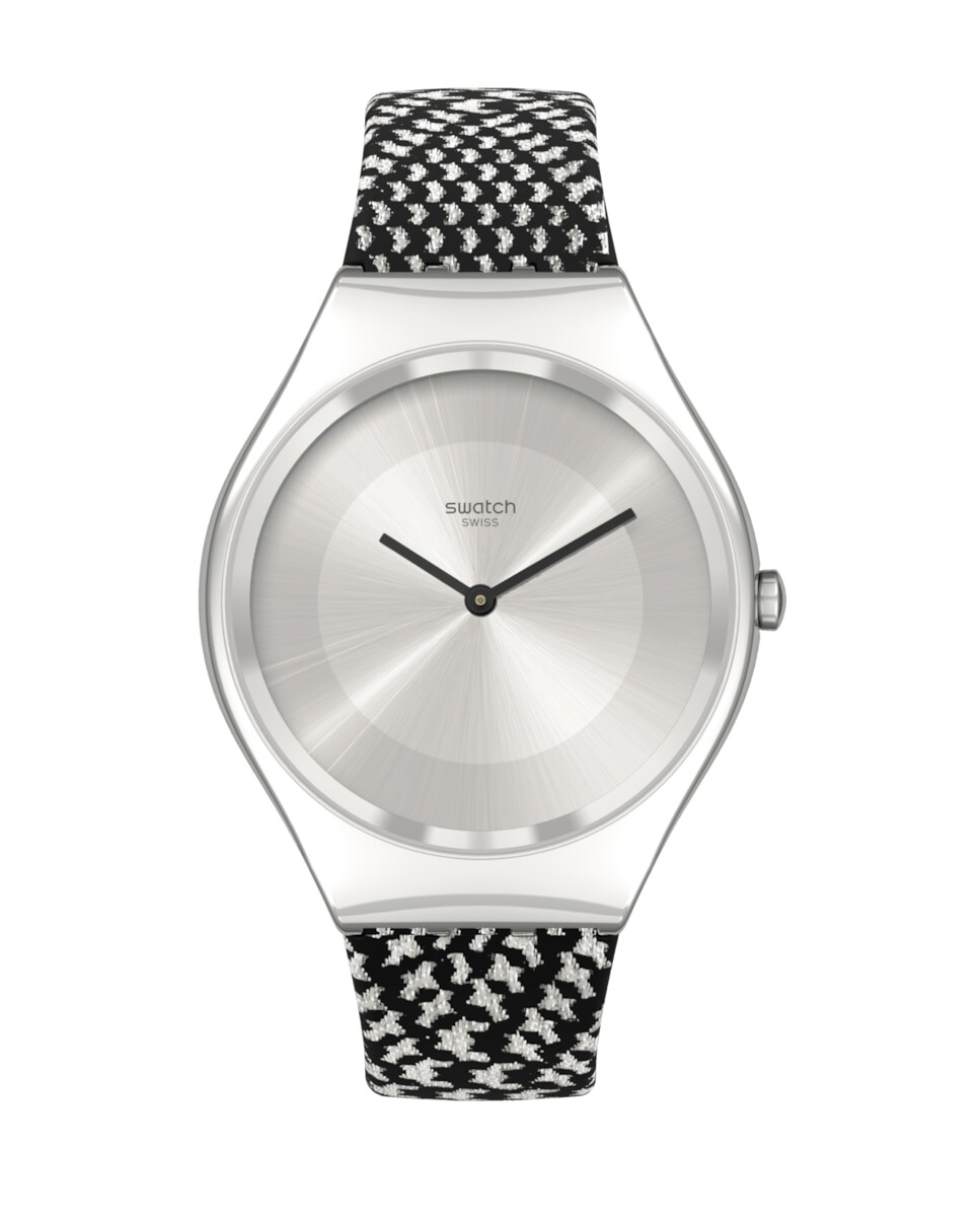 

Часы Irony черно-белые, серые, стальные Swatch, белый