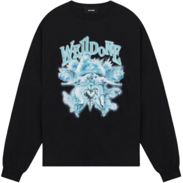 

We11Done Футболки унисекс, черные, с круглым вырезом, Черный, We11Done Футболки унисекс, черные, с круглым вырезом