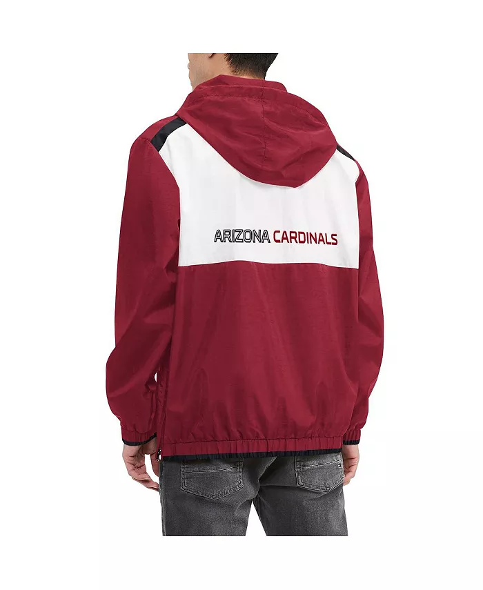 Мужская худи с капюшоном и полузастежкой Cardinal, белая Arizona Cardinals Carter Tommy Hilfiger — фото 2