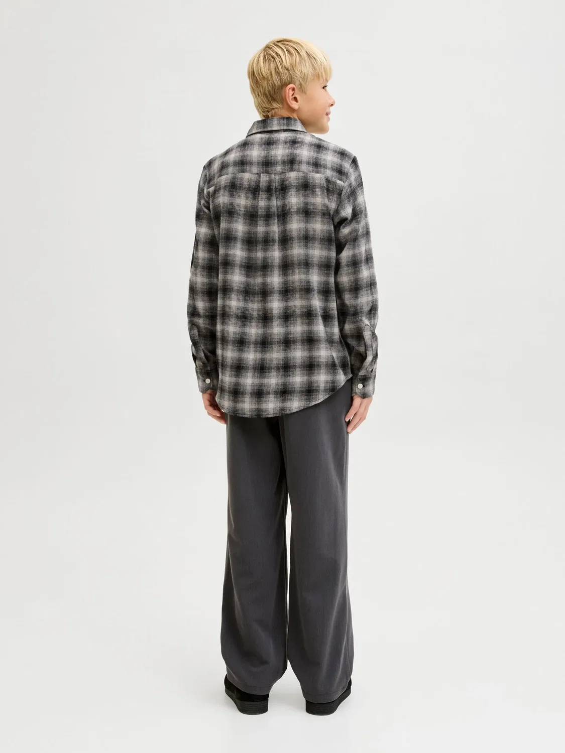Рубашка в клетку JACK & JONES Junior, pavement — фото 3