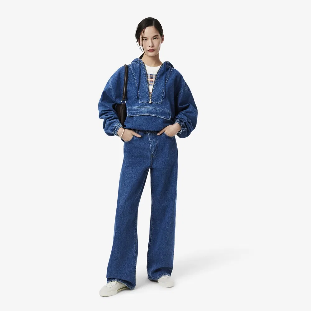 Свитер Lacoste плиссированный с коротким рукавом, Мультиполоска — фото 4