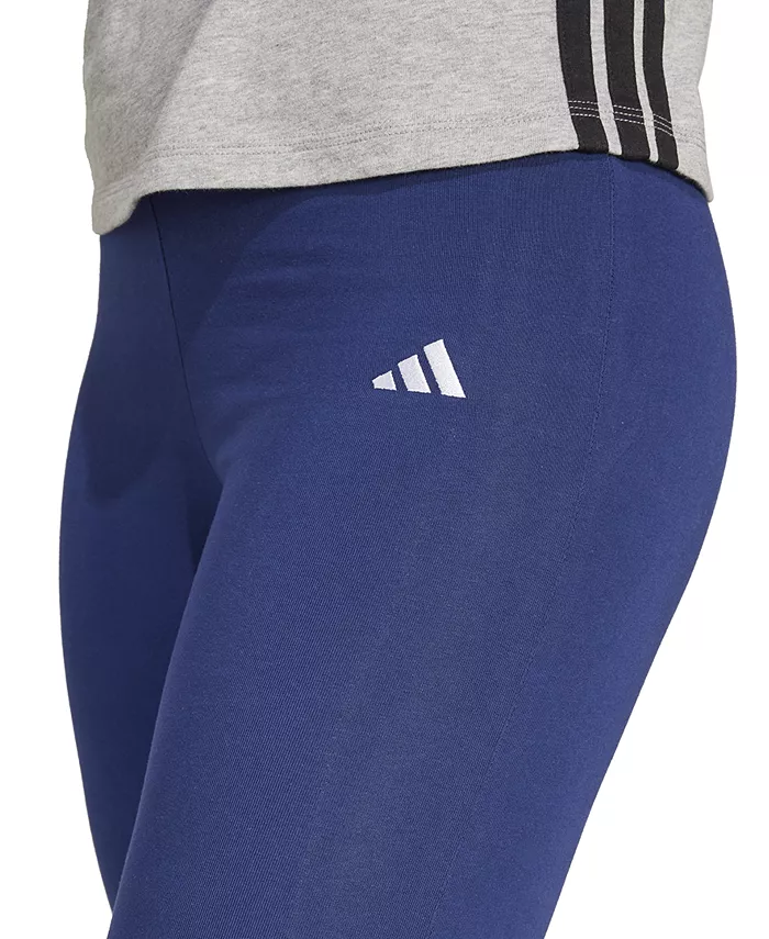Женские эластичные леггинсы с расклешенным низом Essentials Small Logo adidas, синий — фото 3