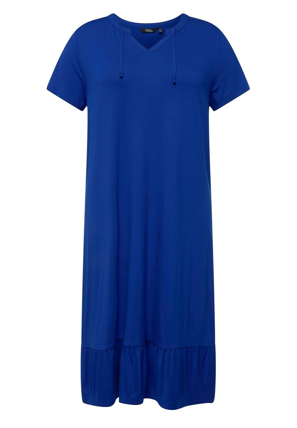 

Платье из джерси SPLIT NECK SHORT SLEEVE MIDI Ulla Popken, темно-синий
