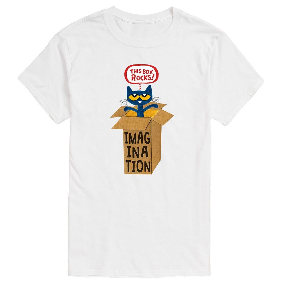 

Мужская футболка Pete The Cat Imagination Box Licensed Character, белый