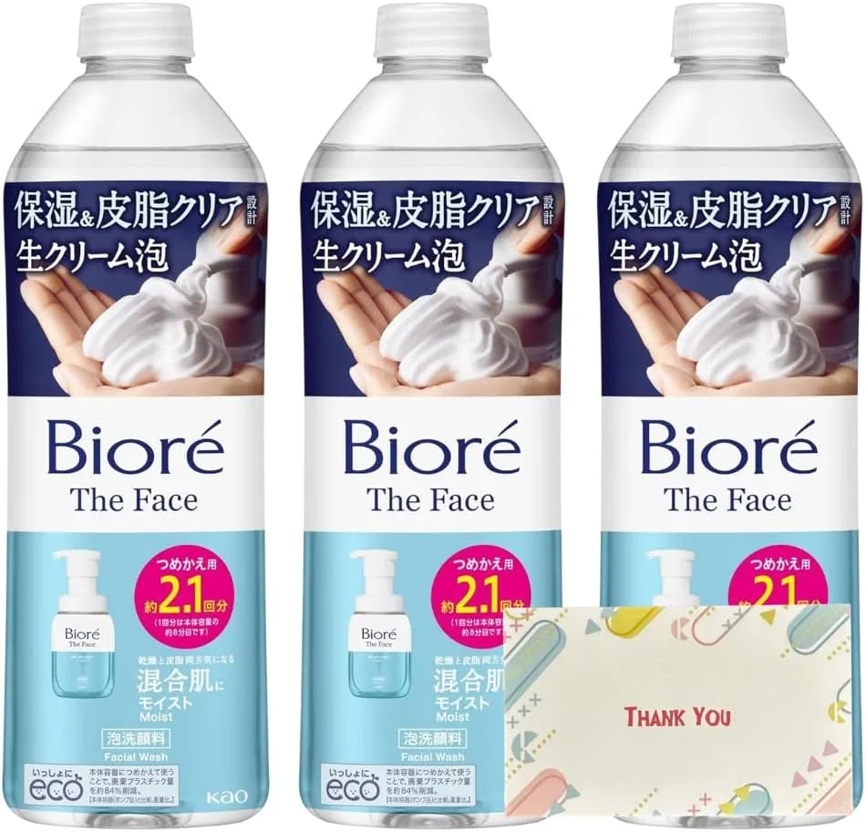 Набор для умывания Kao Biore The Face Moist Refill, 340 мл, 3 шт, Kunutonn