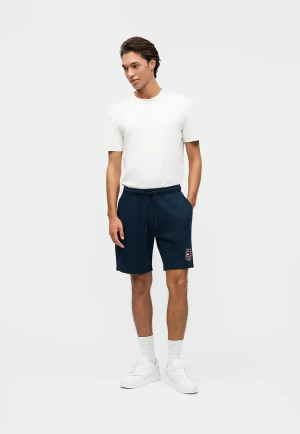 Спортивные штаны Tommy Hilfiger Box Flag Americana Capsule Tracksuit Bottoms, угольно-синий — фото 2