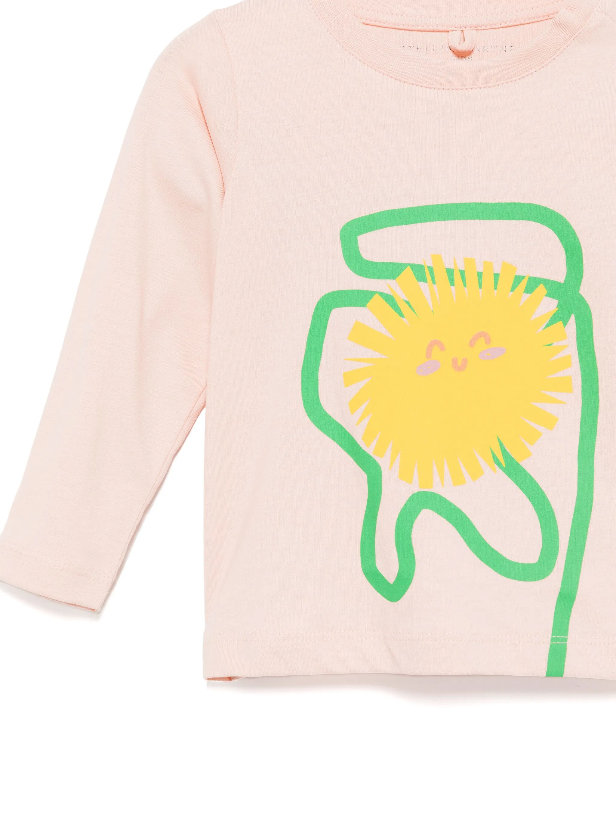 Футболка с длинными рукавами и цветочным принтом Stella Mccartney Kids, розовый — фото 3