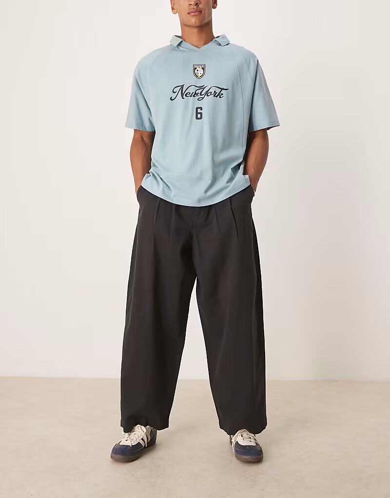 

Черные брюки-карго свободного кроя со складками Asos Design