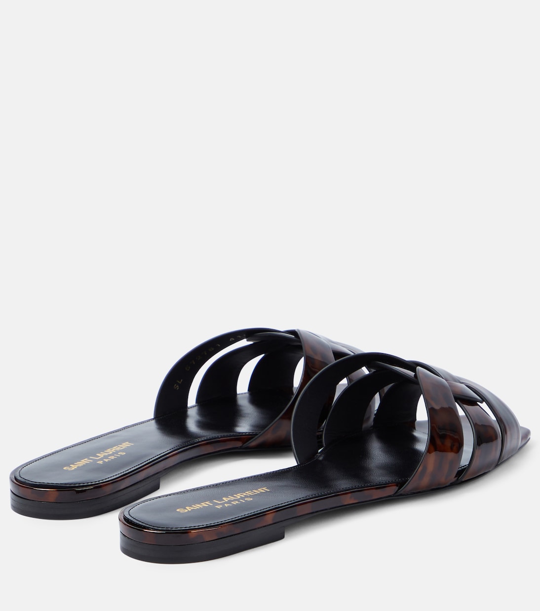 Туфли на плоской подошве Tribute 05 из кожи с леопардовым принтом Saint Laurent, Manto Naturale — фото 3