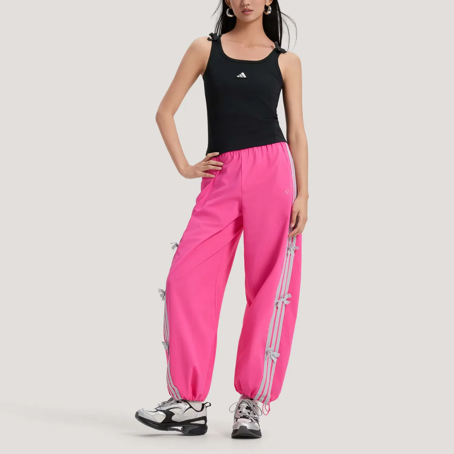Танцевальный топ для женщин Adidas, черный — фото 4