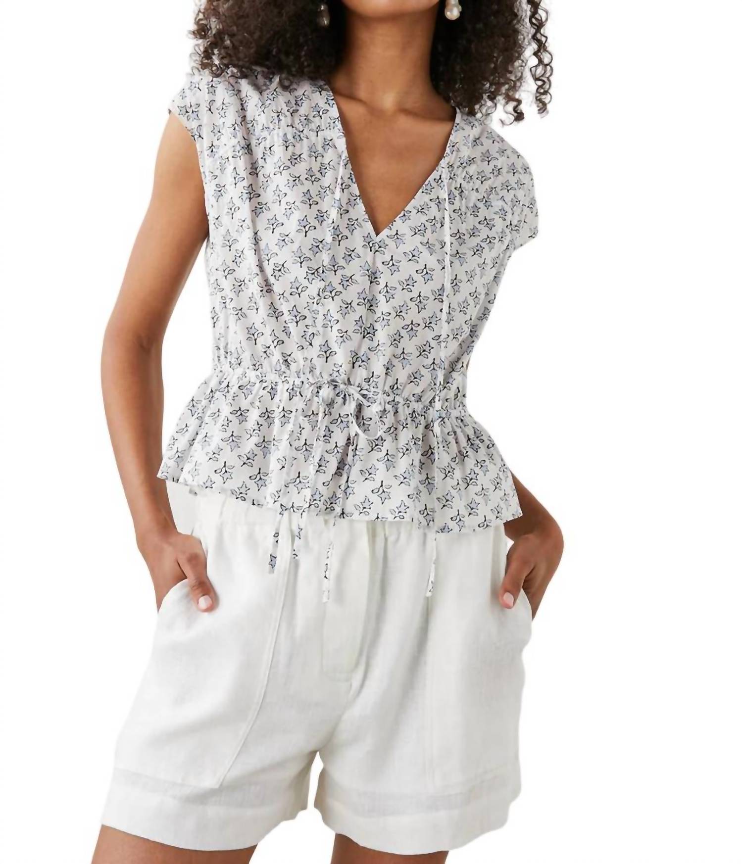 

Топ Savi Peplum в цвете White Blue Ivy Rails