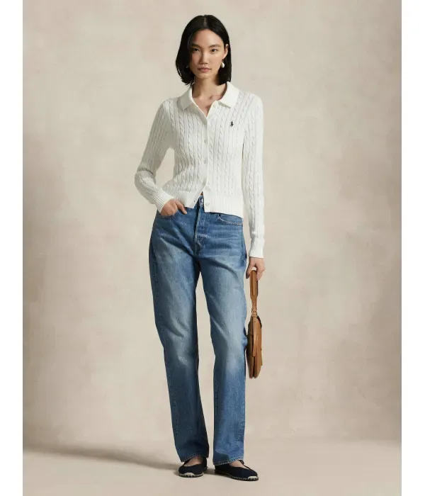 Кардиган slim fit Polo Ralph Lauren, белый — фото 2