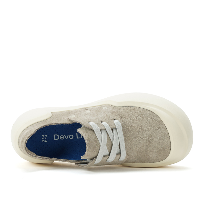 Devo Life Женские повседневные туфли-лодочки экрю из замши, цвет Ecru Suede — фото 4
