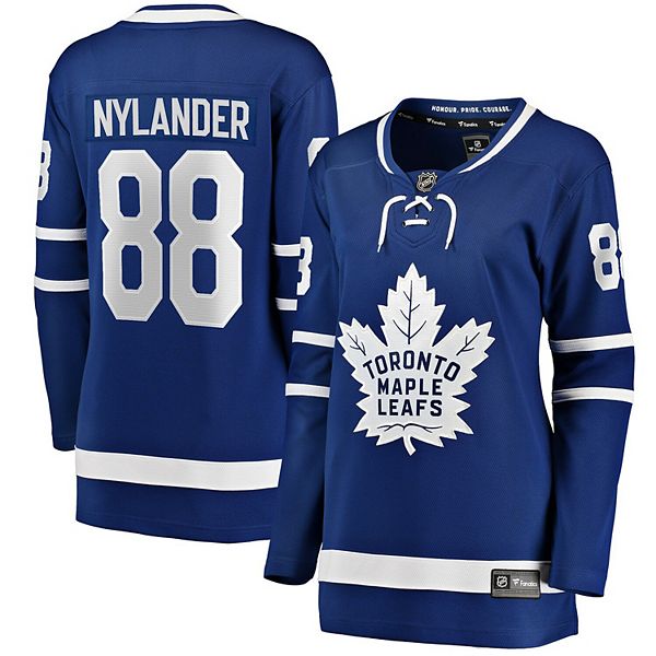 

Женская домашняя футболка Toronto Maple Leafs William Nylander синяя Fanatics, Синий, Женская домашняя футболка Toronto Maple Leafs William Nylander синяя Fanatics