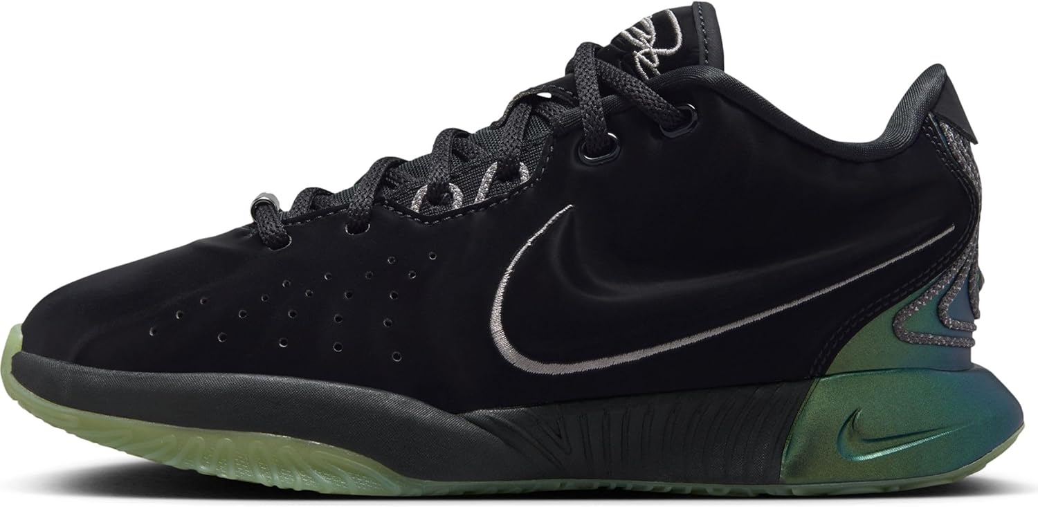 

Кроссовки для мальчиков Nike Lebron XXI GS, черный/зеленый/серый