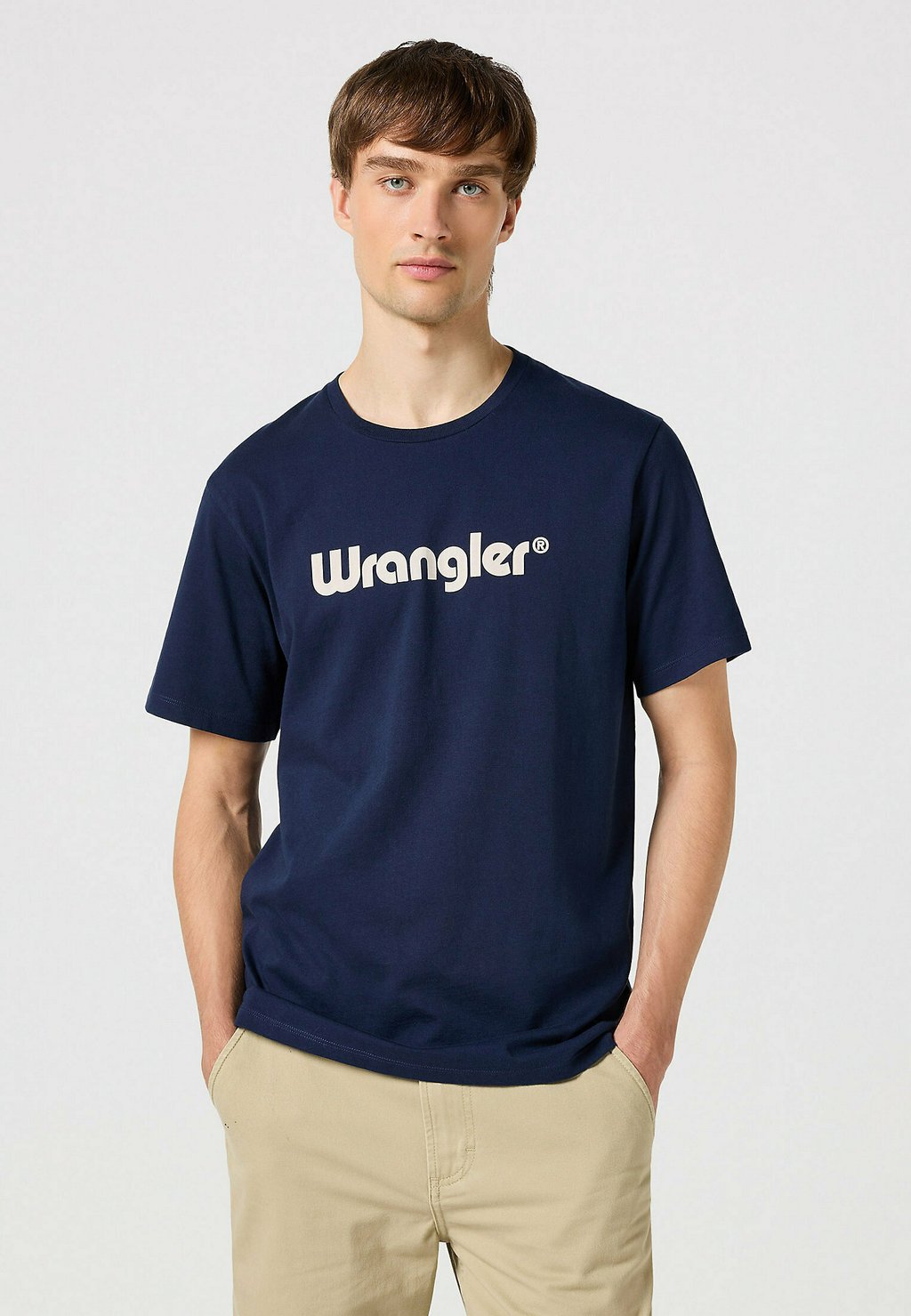 

Футболка с принтом LOGO TEE Wrangler, синий деним