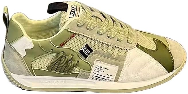 

Мужские кроссовки на повышение роста 2025- низкие повседневные кеды с противоскользящей подошвой, легкие и удобные, с круглым носком и шнуровкой, для ежедневной ходьбы Azttoztto, зеленый