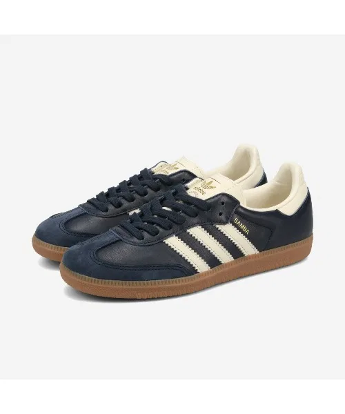 Мужские и женские кроссовки Adidas Samba OG тёмно-синие