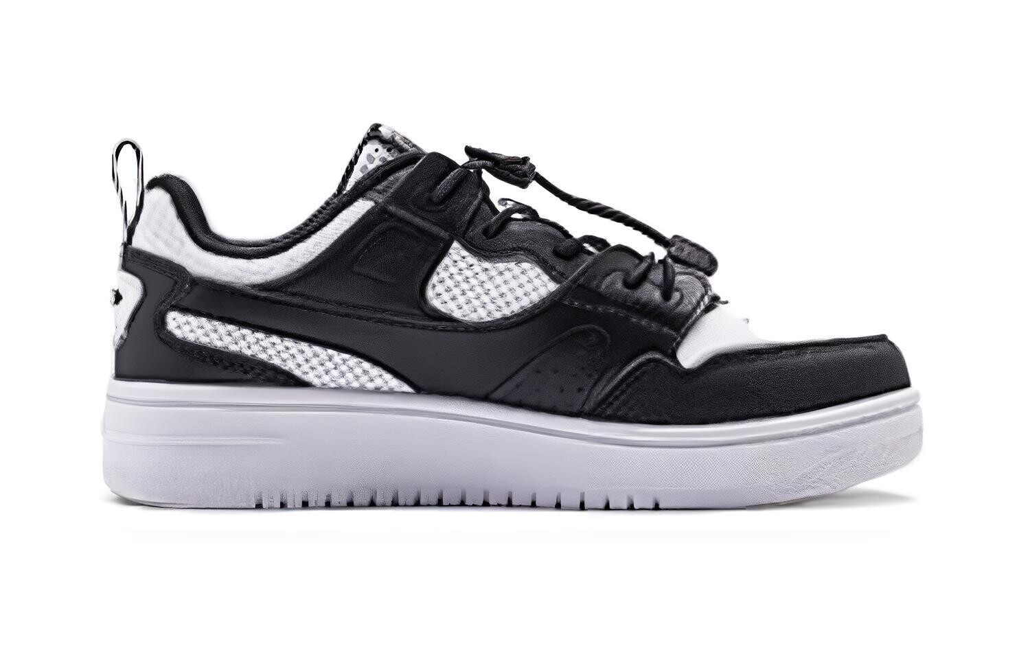 Кроссовки LINING YOUNG Kids Lifestyle Shoes GS Low-top Black/White, черный/белый — фото 2