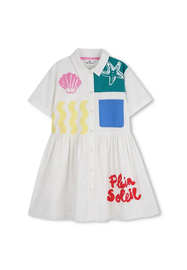 Платье-Рубашка из халата Kids Around, Off-White