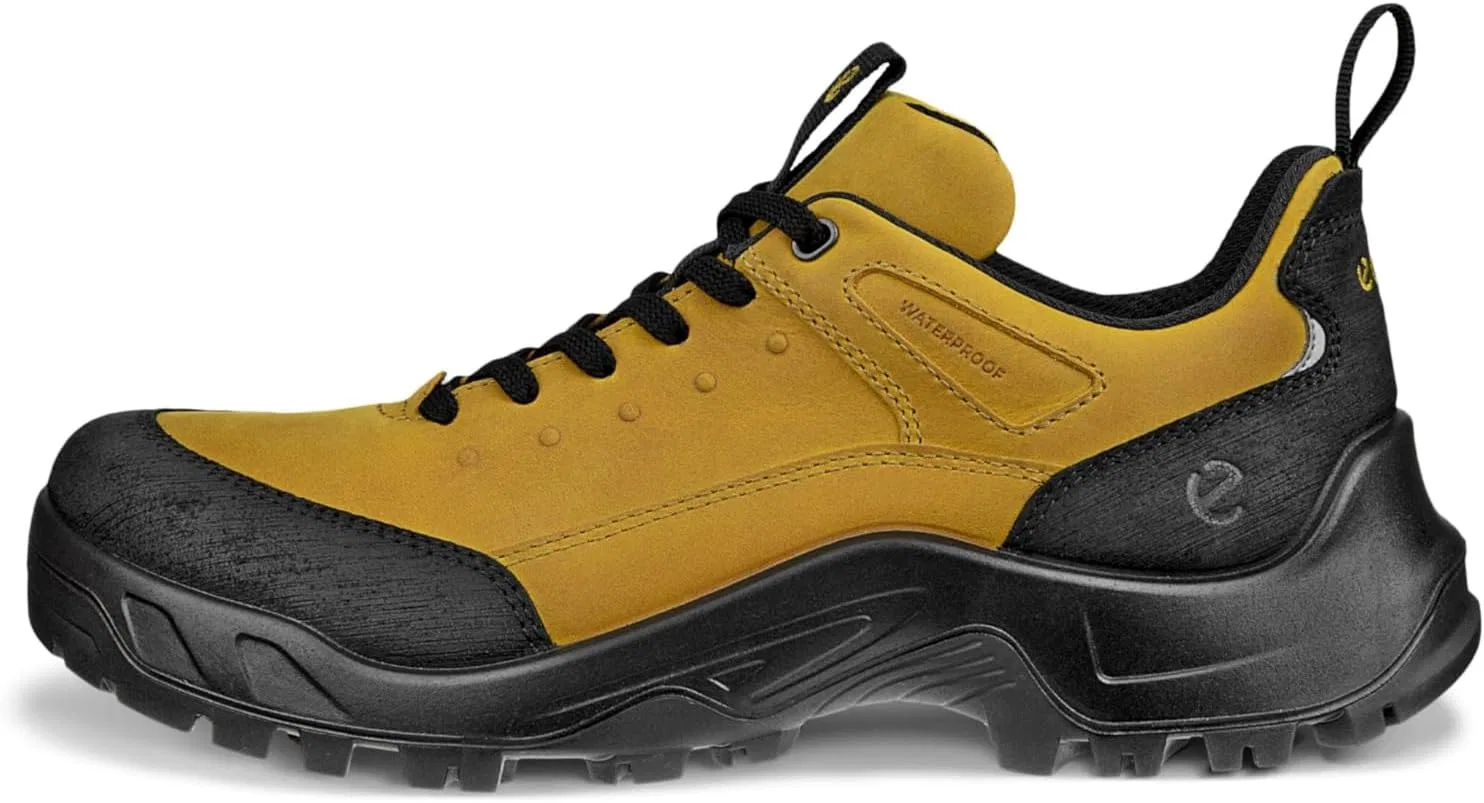 Мужские водонепроницаемые походные кроссовки ECCO Offroad на шнуровке, Black Nubuck Olive Oil Nubuck — фото 4