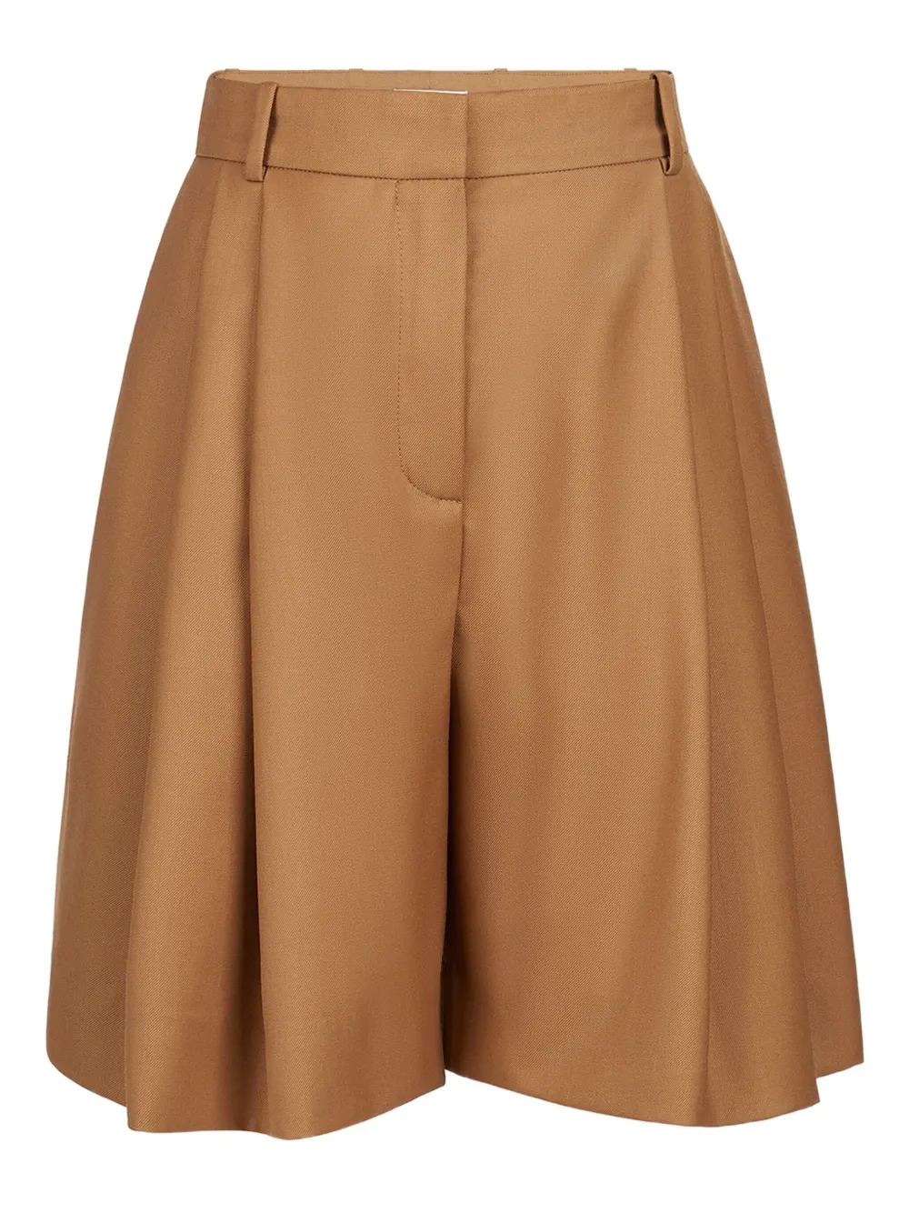 

Шорты с завышенной талией и складками Nina Ricci, коричневый