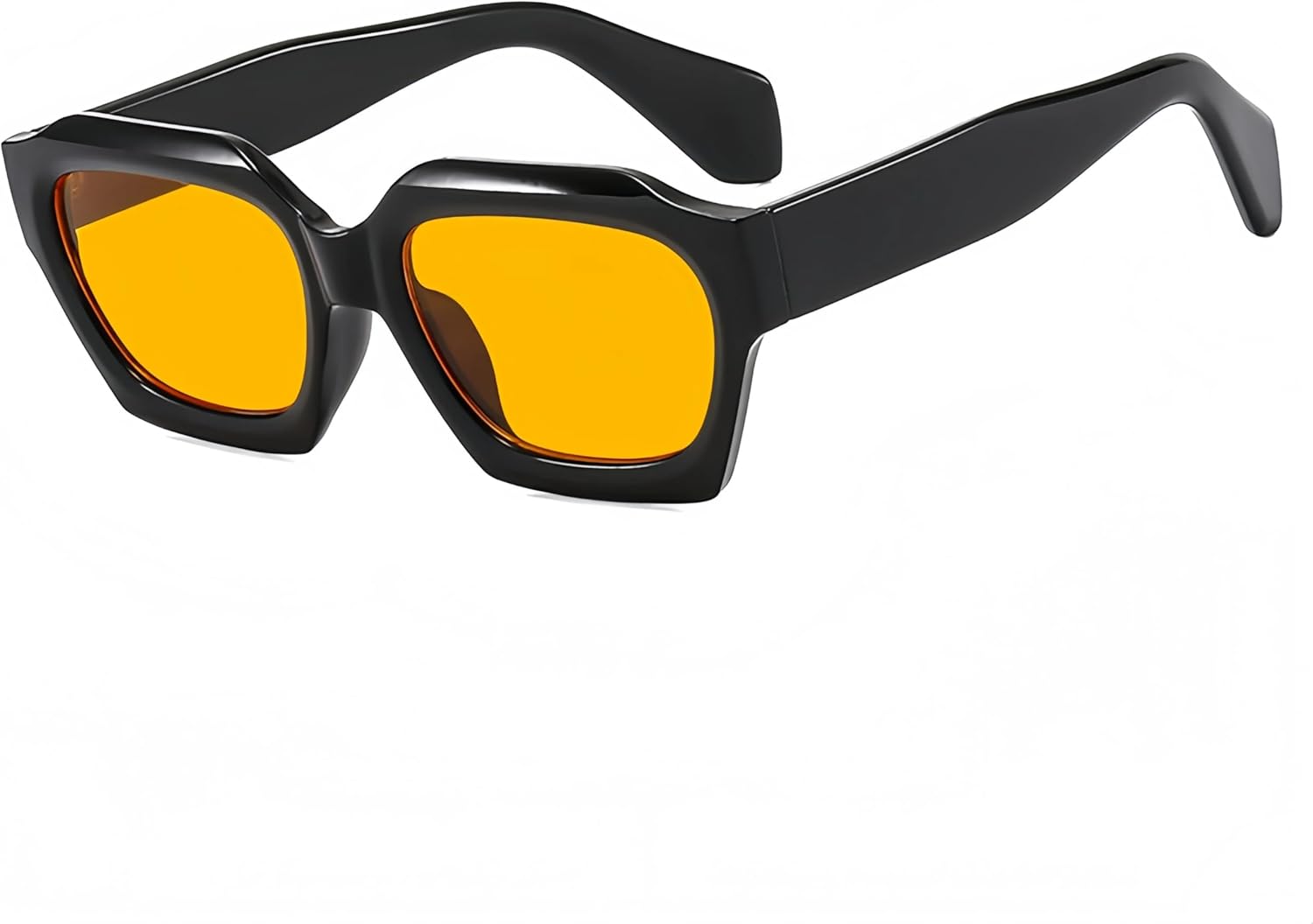 

Модные солнцезащитные очки в крупной квадратной оправе неправильной формы для мужчин и женщин, идеально подходящие для повседневных путешествий, защиты от солнца и ультрафиолетового излучения UATXTAU, Black Orange