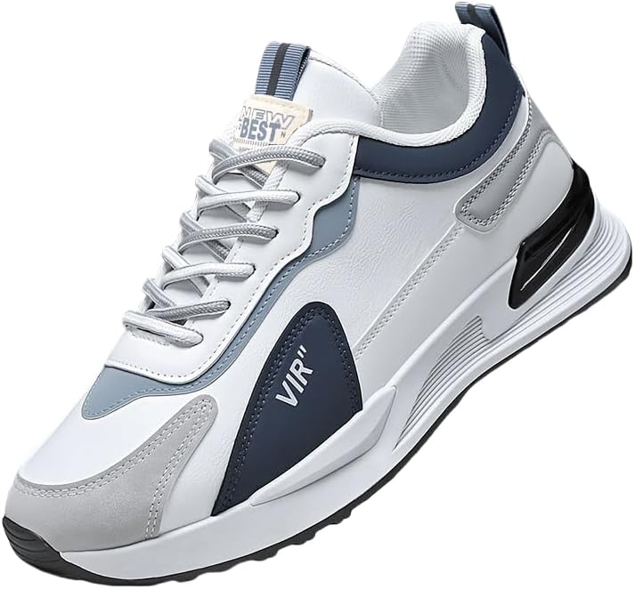 

Винтажные дышащие кроссовки для бега Удобные мужские винтажные кроссовки для бега - дышащие, противоскользящие кроссовки для активного отдыха на улице Clolinde, белый/синий