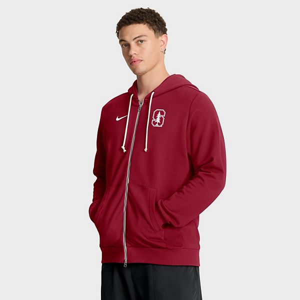 Мужская толстовка кардинал Stanford Cardinal 2025 sideline standard issue dri-fit с молнией Nike