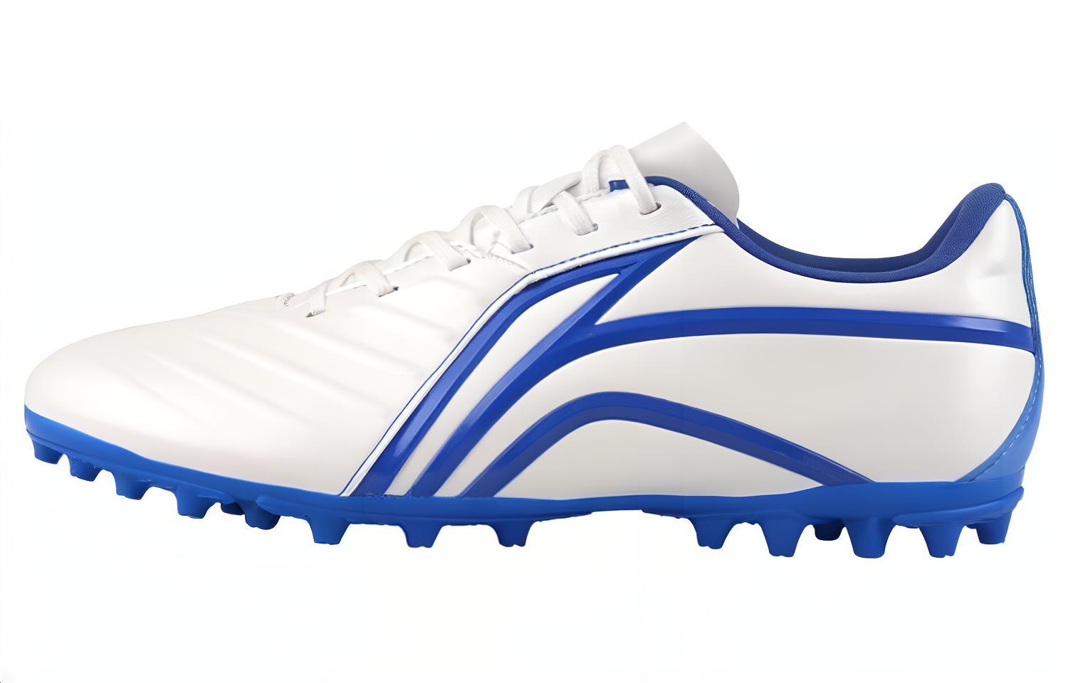 

LINING Лининг MG резиновые короткие шипы искусственное поле амортизация антискольжение и износостойкие футбольные бутсы мужские бело-синие