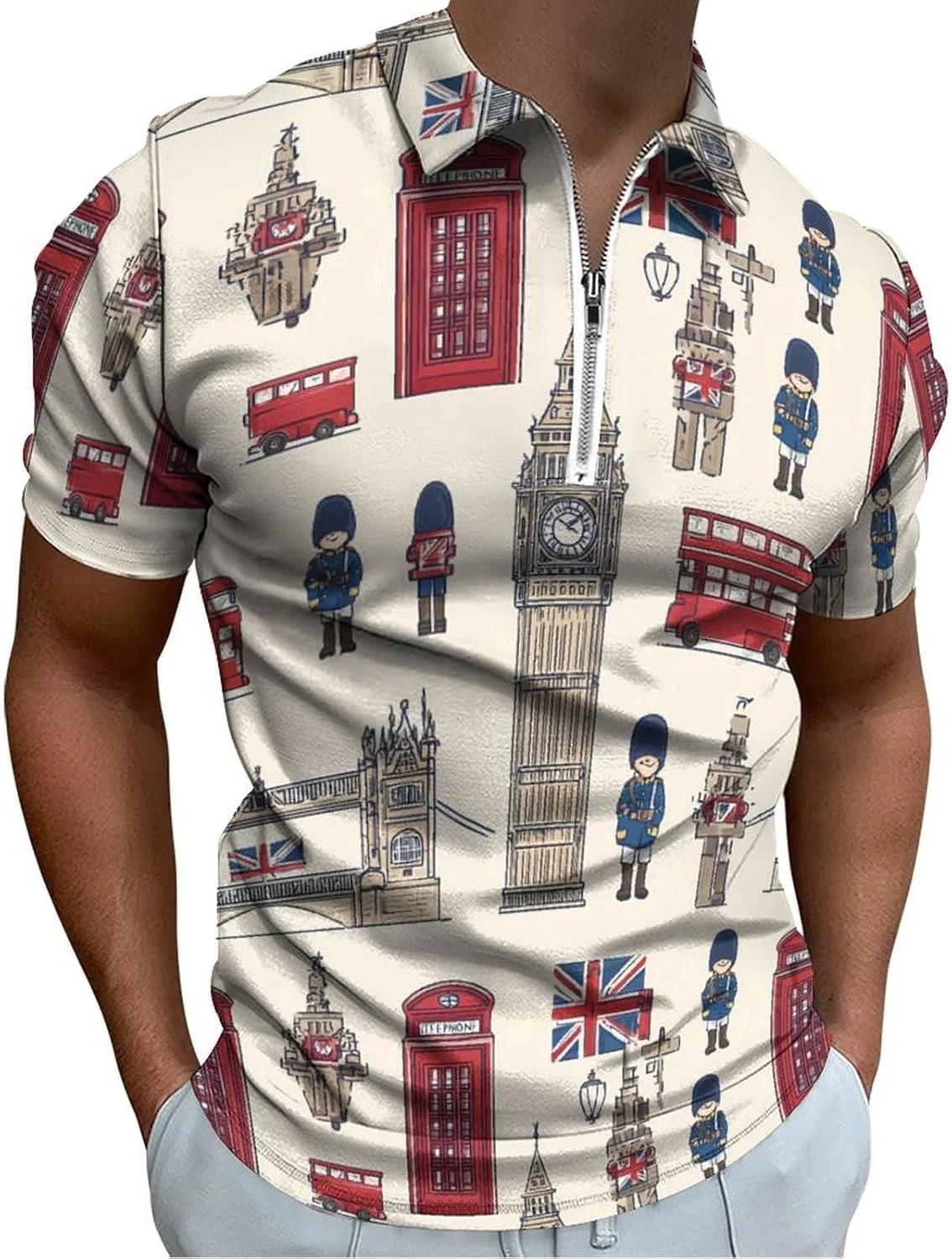 Футболка поло с британским флагом, мужская, короткий рукав, Style