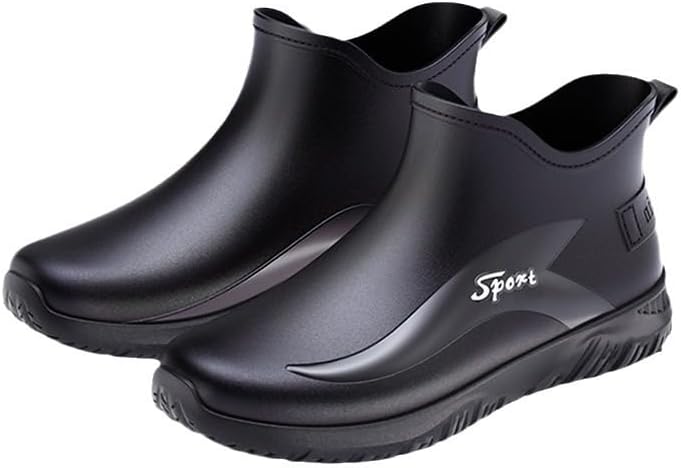 

Мужские резиновые ботинки, водонепроницаемые, для улицы и прогулок, обувь для воды, ботильоны Hhhchpm, черный