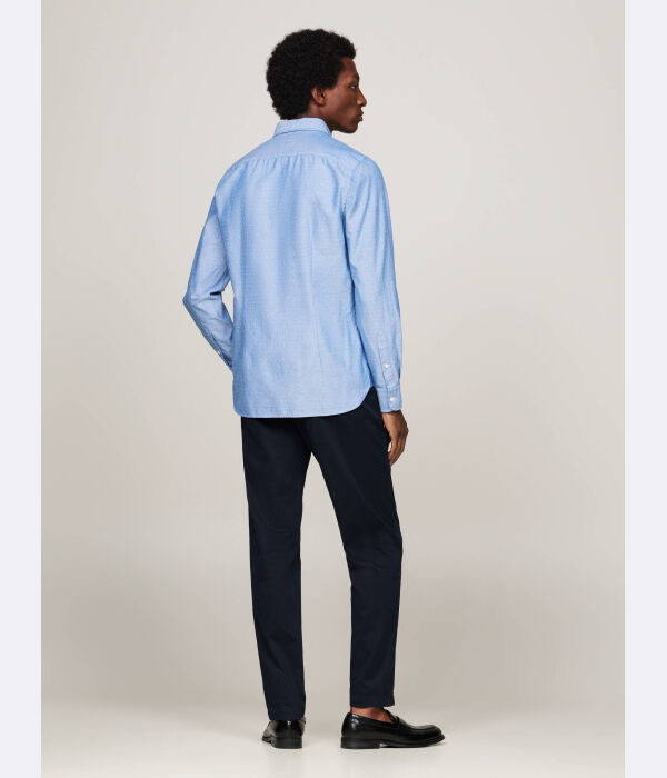 Рубашка Оксфорд Slim fit Tommy Hilfiger, синий — фото 3