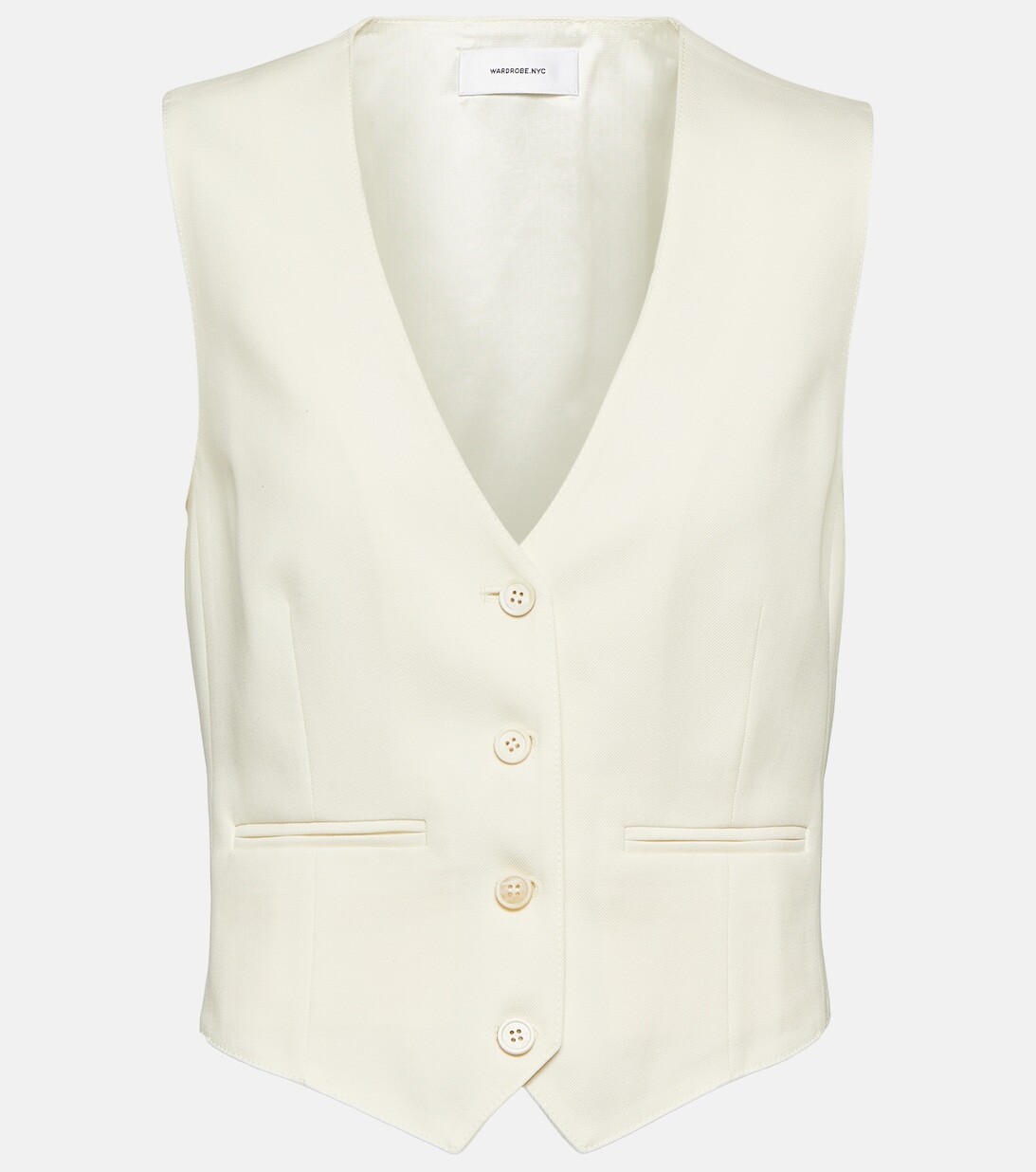 

Укороченный шерстяной жилет WARDROBE.NYC, белый