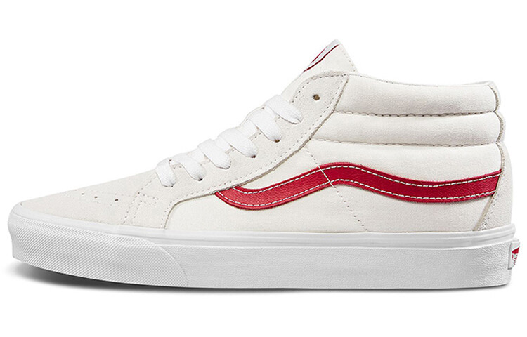 

Кроссовки Vans SK8-Mid Stylish Lightweight Mid-Top Casual Skate Shoes Unisex White Red